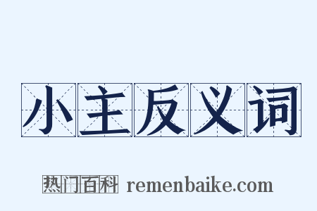 小主反义词是什么意思的图片